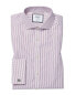 Фото #1 товара Charles Tyrwhitt Non-Iron Stripe Cutaway Extra Slim Fit Shirt Men's 15.5" - 33"