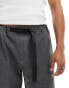 COLLUSION pull on relaxed tailored trouser with adjustable waist in charcoal Черный, W28 - фото #5