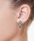 ფოტო #3 პროდუქტის Brasilica by EFFY® Emerald (5-1/4 ct. t.w.) and Diamond (1-1/4 ct. t.w.) Teardrop Earrings in 14k Gold or 14k White Gold, Created for Macy's