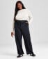 ფოტო #1 პროდუქტის Trendy Plus Size Twill Cargo Pants, Created for Macy's