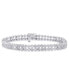 ფოტო #1 პროდუქტის Diamond Double Row Bracelet (1 ct. t.w.) in Sterling Sliver