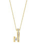 ფოტო #1 პროდუქტის EFFY® Diamond Abstract Form 18" Pendant Necklace (1/2 ct. t.w.) in 14k Gold