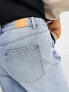 Simply Be high waisted straight leg jeans in light blue wash