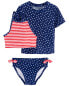 Фото #2 товара Baby 3-Piece Rashguard Swimsuit Set 24M