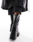 Фото #4 товара ASOS DESIGN Wide Fit Rover heeled leather boots in black