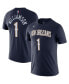 ფოტო #1 პროდუქტის Men's Zion Williamson Navy New Orleans Pelicans Diamond Icon Name and Number T-shirt