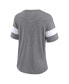 ფოტო #3 პროდუქტის Women's Heather Gray San Francisco 49ers Super Bowl LVIII Cheer Section Tri-Blend V-Neck Fashion T-shirt