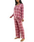 ფოტო #12 პროდუქტის Women's 2-Pc. Printed Henley Pajamas Set