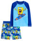 Фото #1 товара Kid Spongebob Squarepants Rashguard & Swim Trunks Set 5