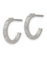 ფოტო #3 პროდუქტის Stainless Steel Polished with CZ Hoop Earrings