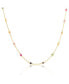 Rainbow Gemstone Station Necklace 14K Gold Красный, 18 inches - фото #1