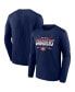 ფოტო #1 პროდუქტის Men's Navy Montreal Canadiens Covert Long Sleeve T-shirt