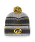 Фото #1 товара Men's Gray Iowa Hawkeyes Rexford Cuffed Knit Hat with Pom