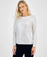 ფოტო #1 პროდუქტის Women's Metallic Long-Sleeve Top