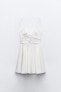 Фото #6 товара Короткое платье из габардина с завязками ZARA