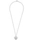 Фото #3 товара Macy's diamond Dog Mama Heart Pendant Necklace (1/6 ct. tw) in Sterling Silver