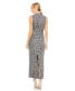 Фото #2 товара Women's Embellished High Neck Sleeveless Midi Dress