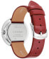 ფოტო #3 პროდუქტის Salvatore Women's Swiss Red Patent Leather Strap Watch 35mm