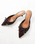 River Island kitten heel slingbacks in burgundy