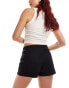 COLLUSION low rise elasticated waist sweat shorts in black