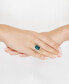 ფოტო #2 პროდუქტის Lab Grown Emerald (6-1/2 ct. t.w.) & Lab Grown Diamond (1/2 ct. t.w.) Ring in 14k White Gold