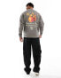 ASOS DESIGN oversized crew sweatshirt with fruit print in grey dunkles Möwengrau, S - Chest 38 - фото #2