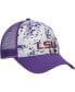 Фото #4 товара Men's Gray, Purple LSU Tigers Love Fern Trucker Snapback Hat