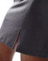 Object tailored mini skirt with notch front in grey