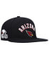 Men's Black Arizona Cardinals Stacked Snapback Hat