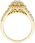 Фото #3 товара Diamond Double Halo Engagement Ring (1 ct. t.w.) in 14k Gold