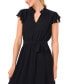 Women's Scallop-Ruffle Tie-Waist Midi Dress