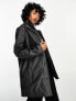 Only hooded raincoat in charcoal grey