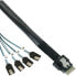 Фото #1 товара InLine Slim SAS cable - SFF-8654 to 4x SATA 7-pin - 12Gb/s - 0.5m