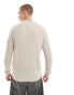 Jack & Jones textured crew neck jumper in beige