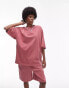 Фото #4 товара Topshop community co-ord graphic oversized tee in washed pink