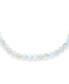 Bling Jewelry plain Simple Western Jewelry Changing Transcalent Created Moonstone Round 10MM Bead Strand Necklace For Women Silver Plated Clasp 18 Inch