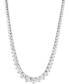 ფოტო #3 პროდუქტის Diamond Fancy 17" Collar Tennis Necklace (15 ct. t.w.) in 14k White Gold