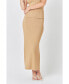 Фото #1 товара Women's Ribbed Slit Maxi Skirt