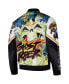 Фото #3 товара Men's Black/White Ghost Rider Fanimation Satin Full-Snap Jacket