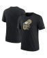 Фото #1 товара Men's Black New Orleans Saints Rewind Logo Tri-Blend T-shirt