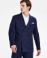 Фото #1 товара Men's Navy Slim-Fit Stripe Double Breasted Suit Jacket, Created for Macy's