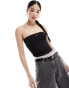 Фото #1 товара Tommy Jeans bandeau top in black