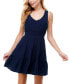 Juniors' Tiered Tie-Back A-Line Dress