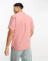 Фото #2 товара New Look short sleeve linen blend revere shirt in pink