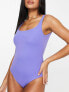 Weekday Desert swimsuit with square neck in purple