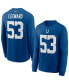 Фото #1 товара Men's Darius Leonard Royal Indianapolis Colts Player Name and Number Long Sleeve T-shirt