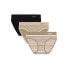 Фото #1 товара Kindly Yours Women's Black & Tan Seamless Bikini Underwear, 3-Pack Size M 8/10