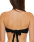 Фото #2 товара Women's Black Sands Textured Molded Bandeau Bikini Top
