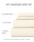 Фото #15 товара Expressed In Embossed by The Home Collection Checkered 4 Piece Bed Sheet Set, King