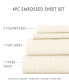 Expressed In Embossed by The Home Collection Checkered 4 Piece Bed Sheet Set, King